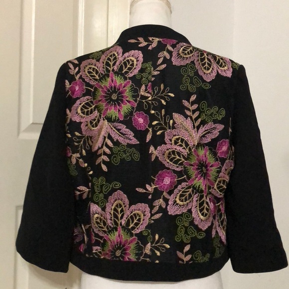 Tahari Asl Embroidered Blazer - Picture 3 of 4